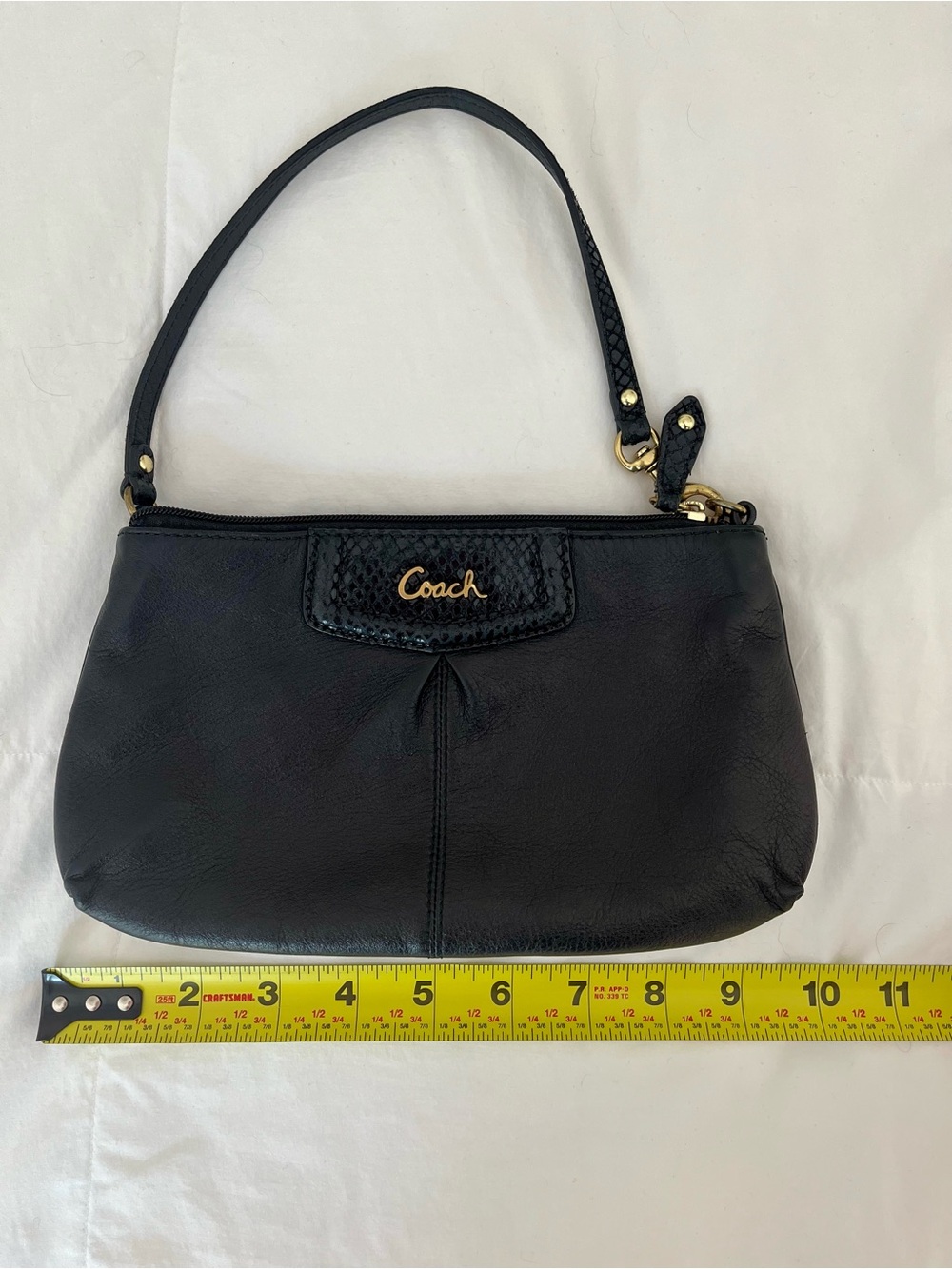 Coach Ashley Large Pleated Leather Wristlet